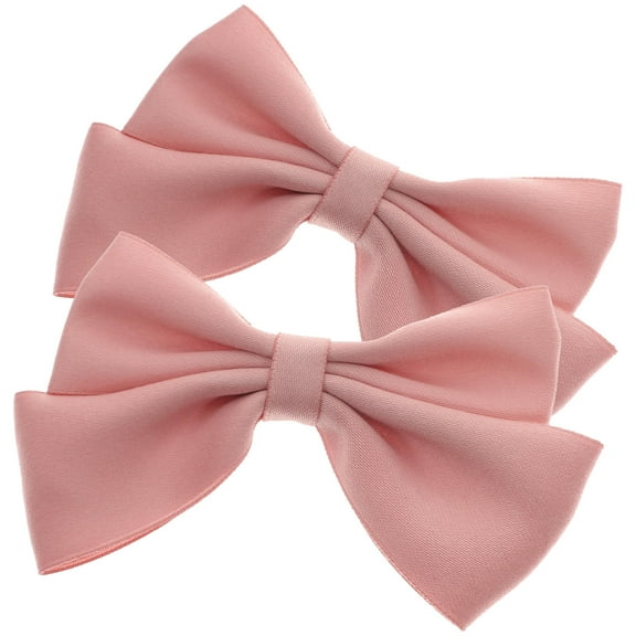 HONMEET 2Pcs Bow Shoe Buckle Clips Decorative Pink Fabric Accessories for Women