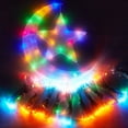 thumbnail image 2 of DYstyle Indoor Outdoor Christmas Decorations Lights String 350 LED Waterfall Christmas Tree Lights with Topper Moon Star Waterproof String Light Decorative for Yard Party Home Holiday Decor, 2 of 9
