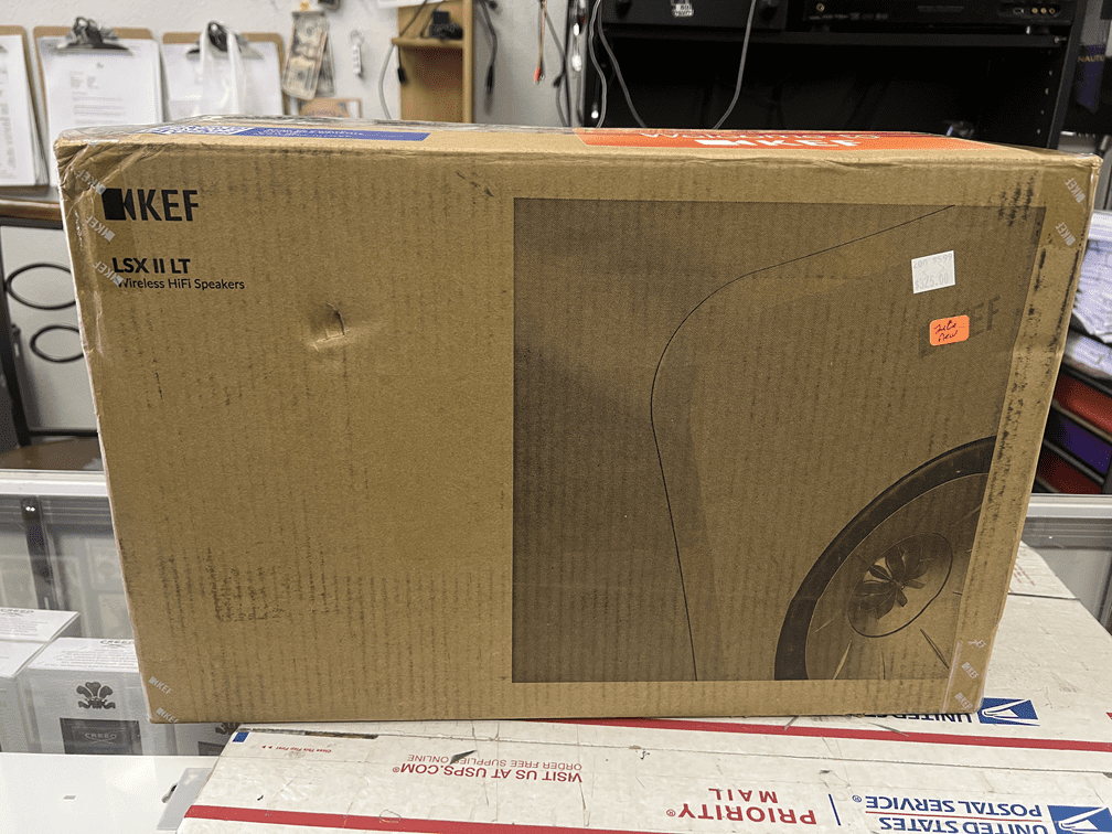 Open Box KEF LSX II LT Wireless Bookshelf Speaker Pair Graphite Grey