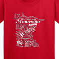 thumbnail image 4 of Inktastic Minnesota State Word Salad Youth T-Shirt, 4 of 5