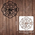 thumbnail image 2 of Fire Department Painting Stencil 11.8x11.8 inch Maltese Cross Stencil with Fire Hydrant Ladder Pattern Reusable Plastic Painting Stencil for DIY Fire Dept Logo Wood Wall Decor, 2 of 9