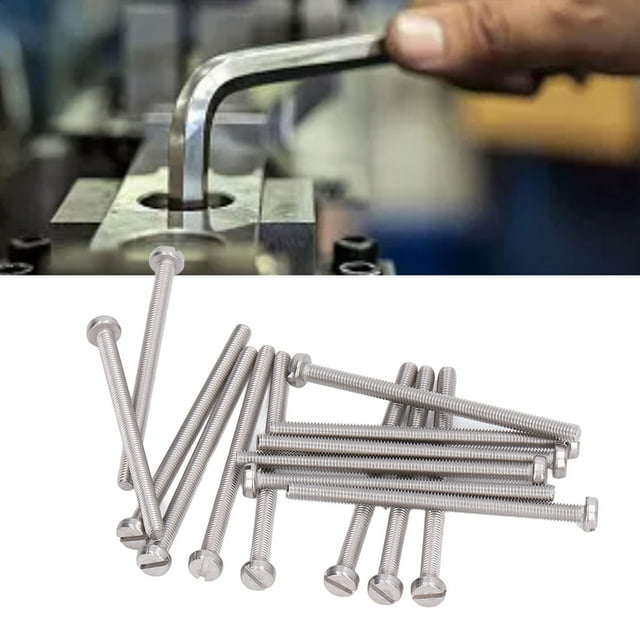 50Pcs Cheese Head Slot Screw Stainless Steel for Machinery M3