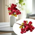 thumbnail image 2 of Fake Flowers Outdoor Artificial Flowers Colorful Flower Camellia 6Pcs with Stem Realistic Rose Wedding Home Table Centerpiece Faux Floral Rose Artificial Flowers Clearance!, 2 of 9