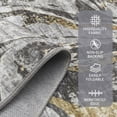 thumbnail image 3 of Hasoo Large Area Rug 10' x 13' Rugs for Living Room Washable Abstract Indoor Carpet Soft Lightweight Foldable Nonslip Gray Rug, 3 of 6