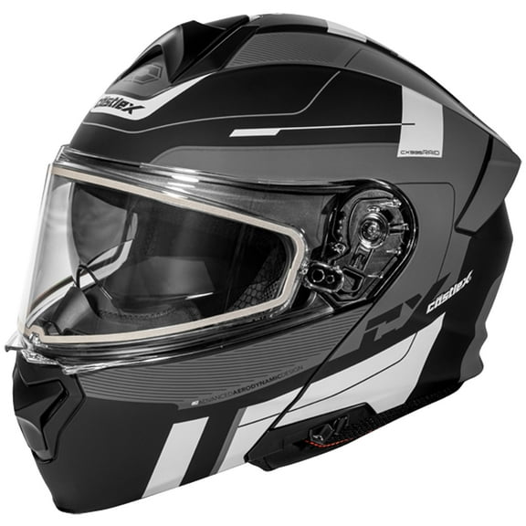 Castle CX935 Raid Modular Snow Helmet w/Dual Pane Shield Matte Charcoal/Silver 5XL