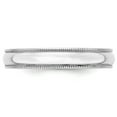 thumbnail image 2 of 10KW 4mm LTW Milgrain Half Round Band Size 6 in 10k White Gold, 2 of 3