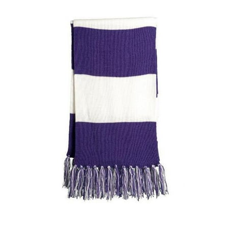 STA02 Spectator Scarf, Purple & White - One Size