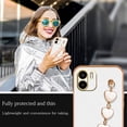 thumbnail image 6 of Compatible with Redmi A2 Case Silicone with Love Heart Chain, Ultra Slim Soft Xiaomi Redmi A2 Phone Case Shockproof Bumper Protective Cases for Women (White), 6 of 13