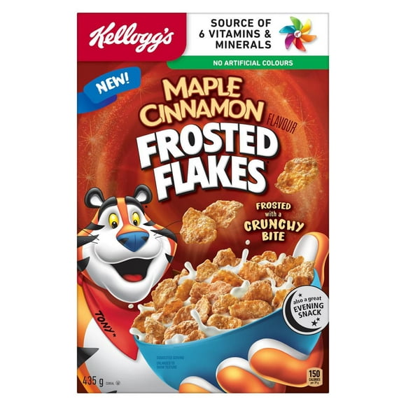 Kellogg's Frosted Flakes® Maple Cinnamon Flavour Cereal, 435g