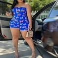 thumbnail image 2 of MesaSe Combinaison Tube Sans Bretelles pour Femmes Sans Manches Moulante Courte Combishort Catsuit Justaucorps, 2 of 5