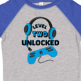 thumbnail image 4 of Inktastic Level Two Unlocked Blue Video Game Second Birthday Boys or Girls Toddler T-Shirt, 4 of 5