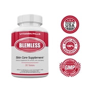 Blemless Skin Care Supplement- Designed for Oily Skin and Blemishes for Women, Men, and Adults with Vitamin A, B5, and Selenium | 30 ct