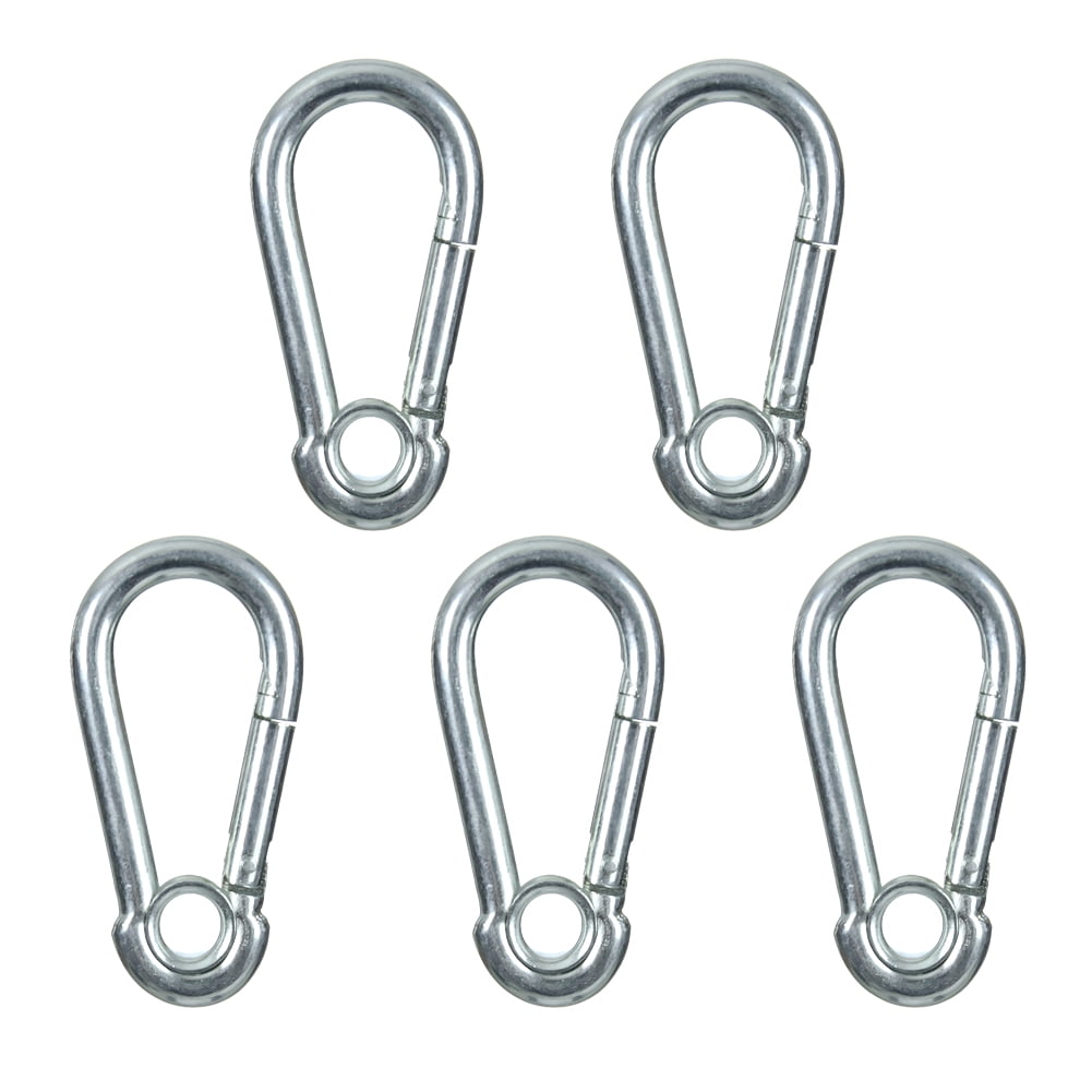 5 PCS 2, 5, 10, 20, 35, 50, 100 Packs 5//16 Zinc Plated Steel Carabiner Snap Hook