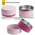 thumbnail image 5 of RTIC 3-in-1 Dog Bowl, Small, Stainless Steel Insulated Bowl, Silicone Lid, Very Berry & Flamingo, 5 of 7