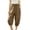 Coffee, variant on Women's High Waist Drawstring Harem Capri Pants with Pockets Cotton Cuffed Joggers Loose Fit Casual Summer Lounge Pants for Daily Wear