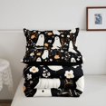 thumbnail image 5 of Homewish Halloween Floral Ghost Full Size Comforter Sets,Wild Autumn Flower Pattern Bedding Comforter Set,Black Cream Orange,Black Reversible,3-Piece,1 Comforter and 2 Pillowcases, 5 of 7