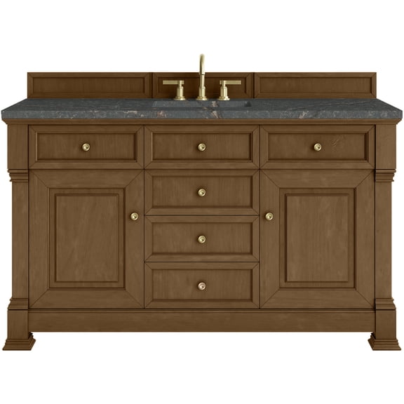 James Martin Vanities 547-V60S-HNO-3PBL Brookfield 60" Free Standing Single Basin Vanity
