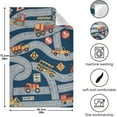 thumbnail image 3 of Cute Cartoon Truck Road Dish Towels Set of 6, Digger Car Washable Tea Towels Dishcloths Lint-Free 18x28 Inch Fast Drying for Kitchen Restaurant Bar Clean, 3 of 5