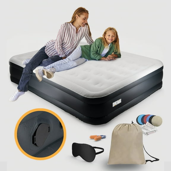 Colchón Inflable Matrimonial Eléctrico Portátil Para Camping Marthing