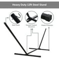 thumbnail image 4 of SUNCREAT Hammocks for Outside with Stand, Extra Large 2 Person Hammock with Stand, Dark Gray Drops, 4 of 7