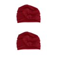 thumbnail image 1 of Guardoinrt Bonnet de Nuit en Coton Doux et Extensible pour la Perte de Cheveux Rouge Violacé 56-58cm 2Set, 1 of 6
