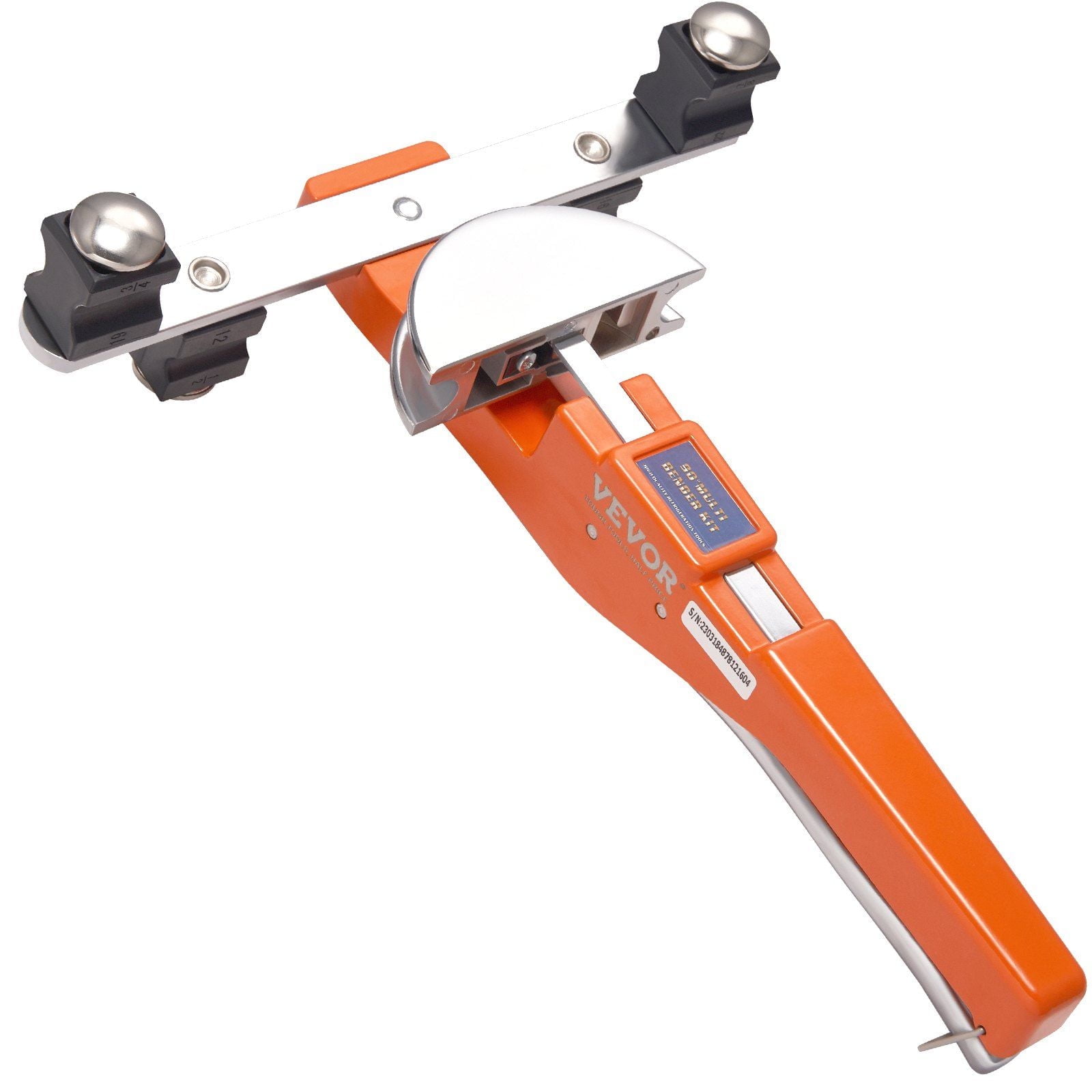 7-Die Tube Bender Tool Kit - Ratcheting 90° Pipe Bender for 1/4"-7/8" Tubing, HVAC & Refrigerator Repair with Pipe Cutter Included