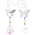 thumbnail image 1 of 2 piezas de atrapasol para colgar en la ventana, colgante de mariposa de cristal, atrapasol, decoración de prisma, 1 of 7