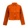 thumbnail image 5 of Women's Oversized Distressed Denim Jacket Casual Wash, 5 of 9