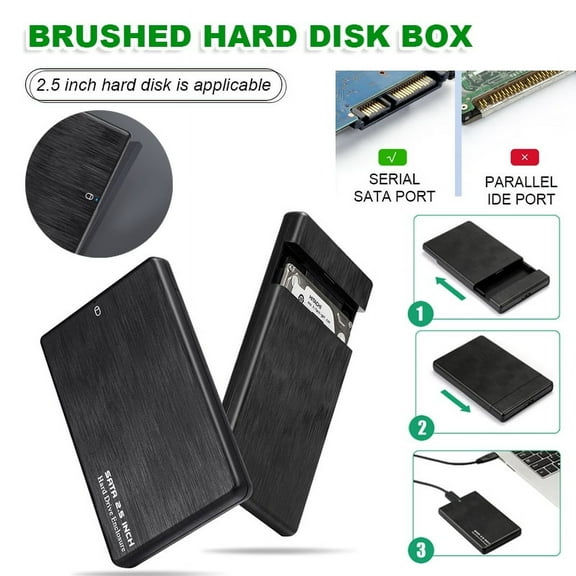 QJUHUNG USB 3.0 Enclosure 2.5" Portable External Backup Hard Drive Case 2TB HDD Sata SSD For PC Laptop And Mac