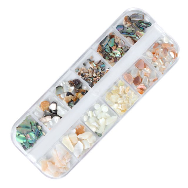 ziyahi Natural Conch Chip Sticker Set High Brightness Decals Kit Manicure Beauty Supplies 1 1Set