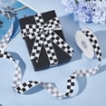 thumbnail image 4 of 27 Yards Black and White Check Ribbon 1 Inch Racing Car Themed Grosgrain Ribbon Grosgrain Ribbon with Classic Checkered Pattern, 4 of 9