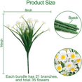 thumbnail image 4 of Sinhoon 8 Bundles Artificial Daisy Flowers Outdoor Decoration UV Resistant Fake Flowers Faux Plastic Plant Indoor Outside Hanging Garden Home Porch Box Decor (White), 4 of 6