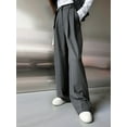 thumbnail image 3 of Women'S Work Pants Wide Leg Dress Pants High Waisted Casual Business Office Pants Slacks Grey M, 3 of 7
