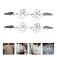 thumbnail image 2 of Shisuyan 2 Pcs Collier Cardigan Clip Alliage Argent Style Rétro Anti-Espionnage pour Femmes, 2 of 8