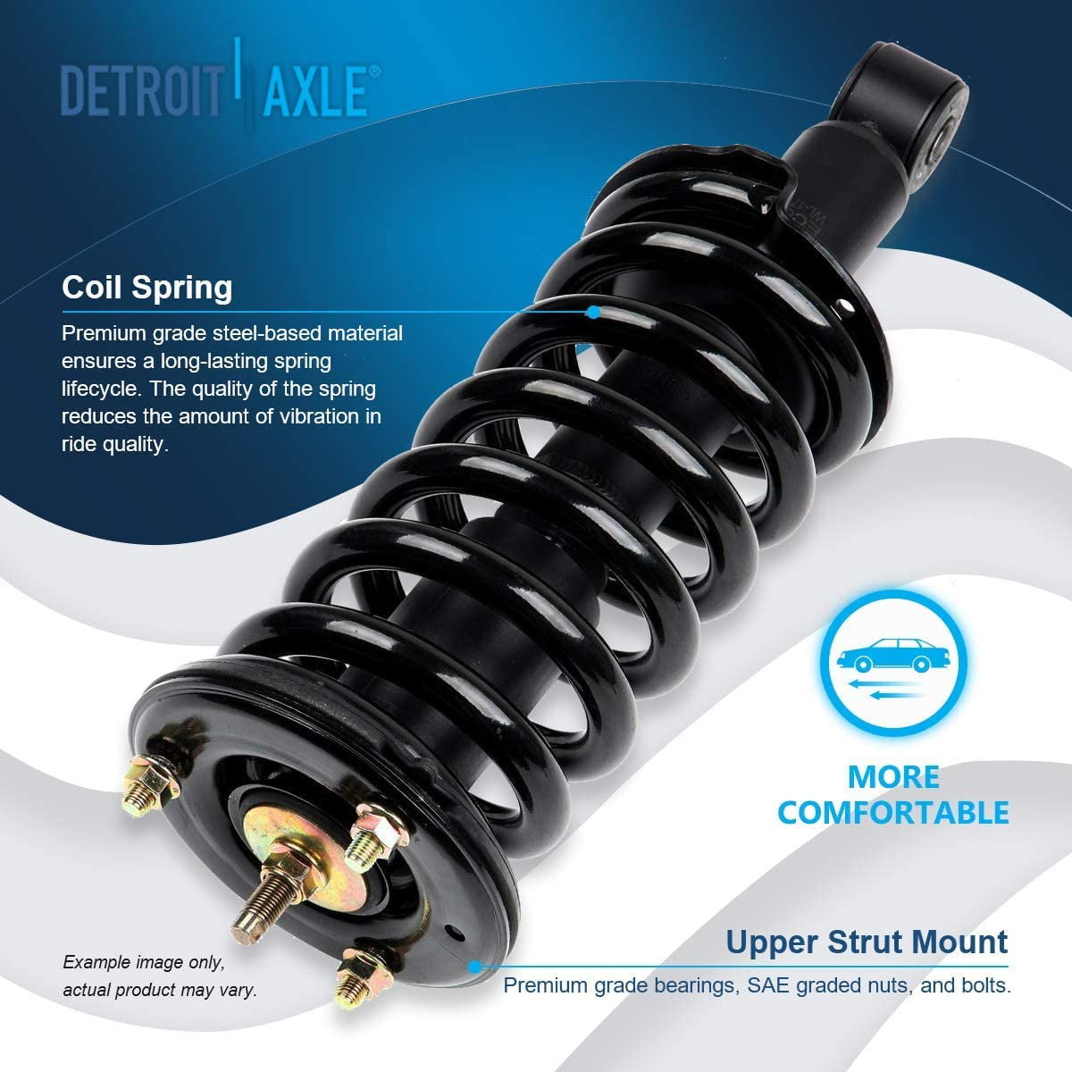 Detroit Axle - 4WD Front End 14pc Suspension Kit for Nissan Titan Armada Pathfinder Armada QX56, Struts w/Coil Spring Upper Control Arms Lower Ball Joints Sway Bars Tie Rods Replacement