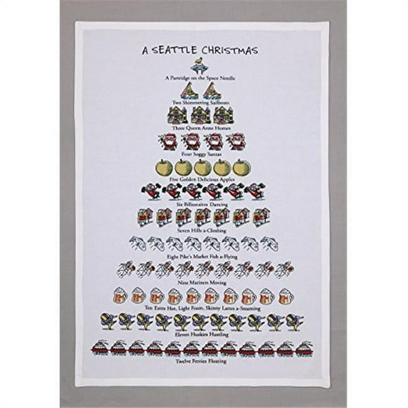 Mistletoe 04DP04WC 18 x 26 in. A Seattle Christmas Kitchen Towel - Pack of 6