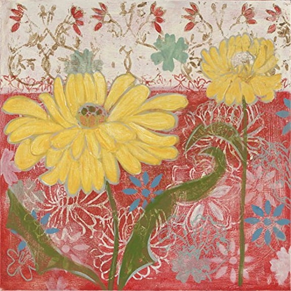 Marmont Hill "Yellow Flowers II" Painting Print on Wrapped Canvas