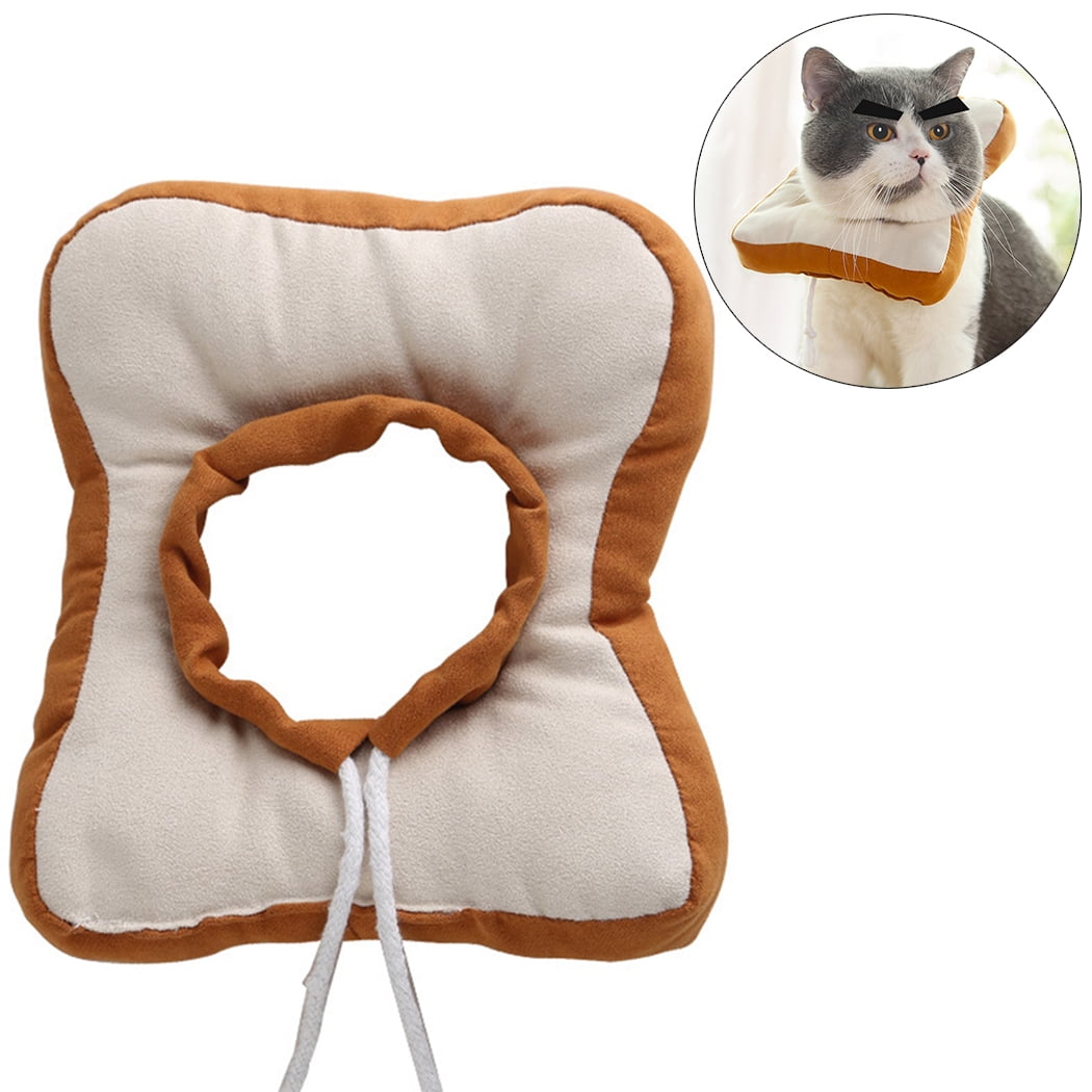 Toast Cat Collar Cotton Cute Soft Adjustable Pet Protective Collar Cat