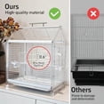 thumbnail image 3 of 20.5 inch Small Bird Cage Parrot Cage Portable Bird Carrier Travel Carrier Cage for Home Outing Pet Clinic Temporary Placement for Small Medium Birds White, 3 of 8