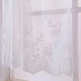 thumbnail image 6 of Feledorashia Indoor White Floral Vintage Semi-Sheer Lace Voile Kitchen Window Valance Curtains, 51’’x16’’,White, 6 of 7