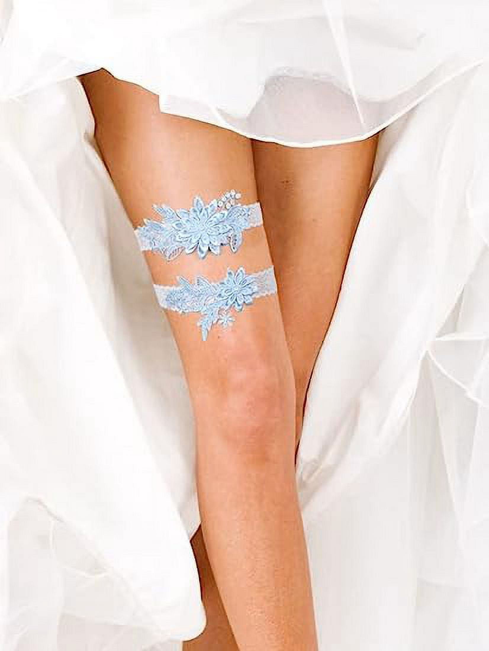 2 Pieces Wedding Garters Daisy Lace Bridal Garter Hand Sewn Faux Pearls  Garter for Bride - Walmart Business Supplies