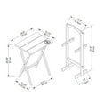 thumbnail image 3 of Linon Girard Folding Tray Table Set, 26.38" Tall, White Finish, 3 of 17