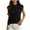 Black, variant on Dealovy Tops for Women Cap Sleeve Crewneck Pullover Knitwear Top Loose Fitted Comfy Plain Summer Tops