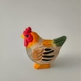 thumbnail image 3 of LAMIRO Brown Hen - Farm Animal Figurine Handmade Miniature Wooden Chicken Bird Art Mini Carved Ornament Small Collectible, 3 of 7