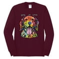 thumbnail image 2 of Wild Bobby Dean Russo Golden Retriever Is Love Dog Is Love Dog Lover Men Long Sleeve Shirt, Maroon, Small, 2 of 5