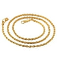thumbnail image 6 of 2-7mm Wholesale 18K Gold Plated Stainless Steel Women Men Rope Chain 18-32'', 6 of 8