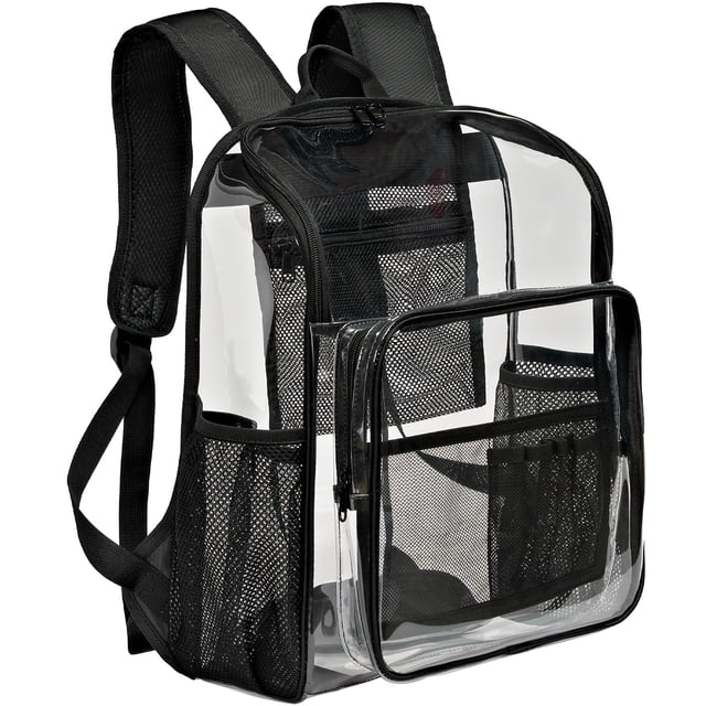 Mochila transparente KUI WAN Mochila transparente para la escuela, la universidad o el trabajo