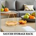 thumbnail image 3 of OFFIGAM Golden Iron Mug Tray Organizer for Cups, Saucers, Jewelry - Decorative Storage Solution for Home and Office, 3 of 7