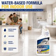 ULTIMATE GROUT SEALER – Professional Strength Tile, Stone & Grout Protection for Showers, Floors & Backsplashes | Easy-Clean, Stain & Moisture Repellent – Low Odor Contractor Grade (Quart)