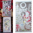 thumbnail image 3 of BadPiggies Christmas LED Lights Lace Curtains Panel Santa Claus Snowman Curtain for Xmas Party Holiday Window Living Room Decor, 3 of 8